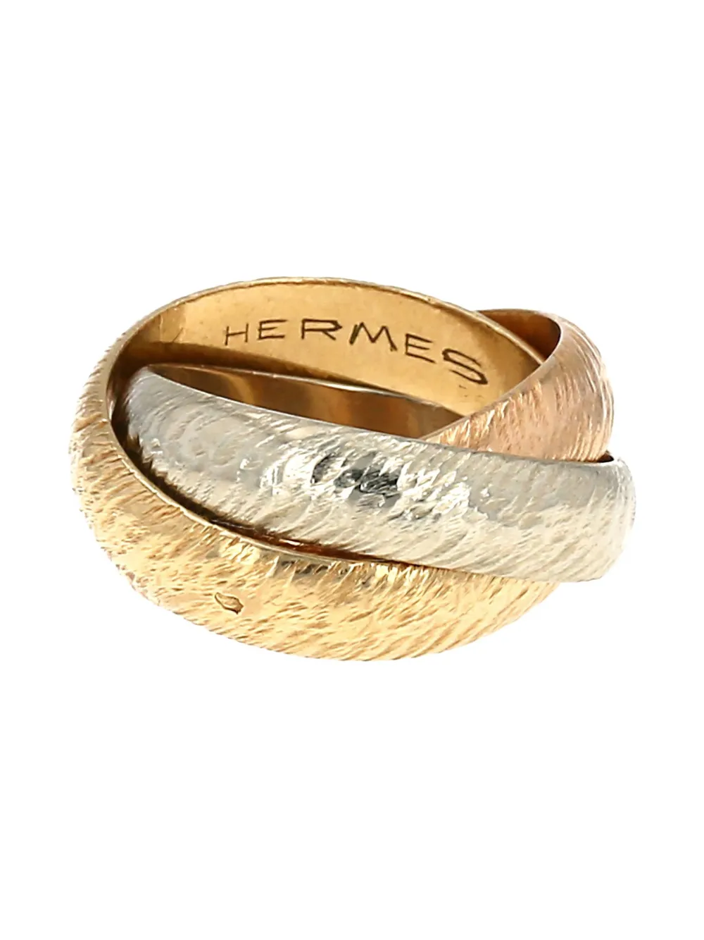 Pre-owned Hermes Gold Interlocking Ring