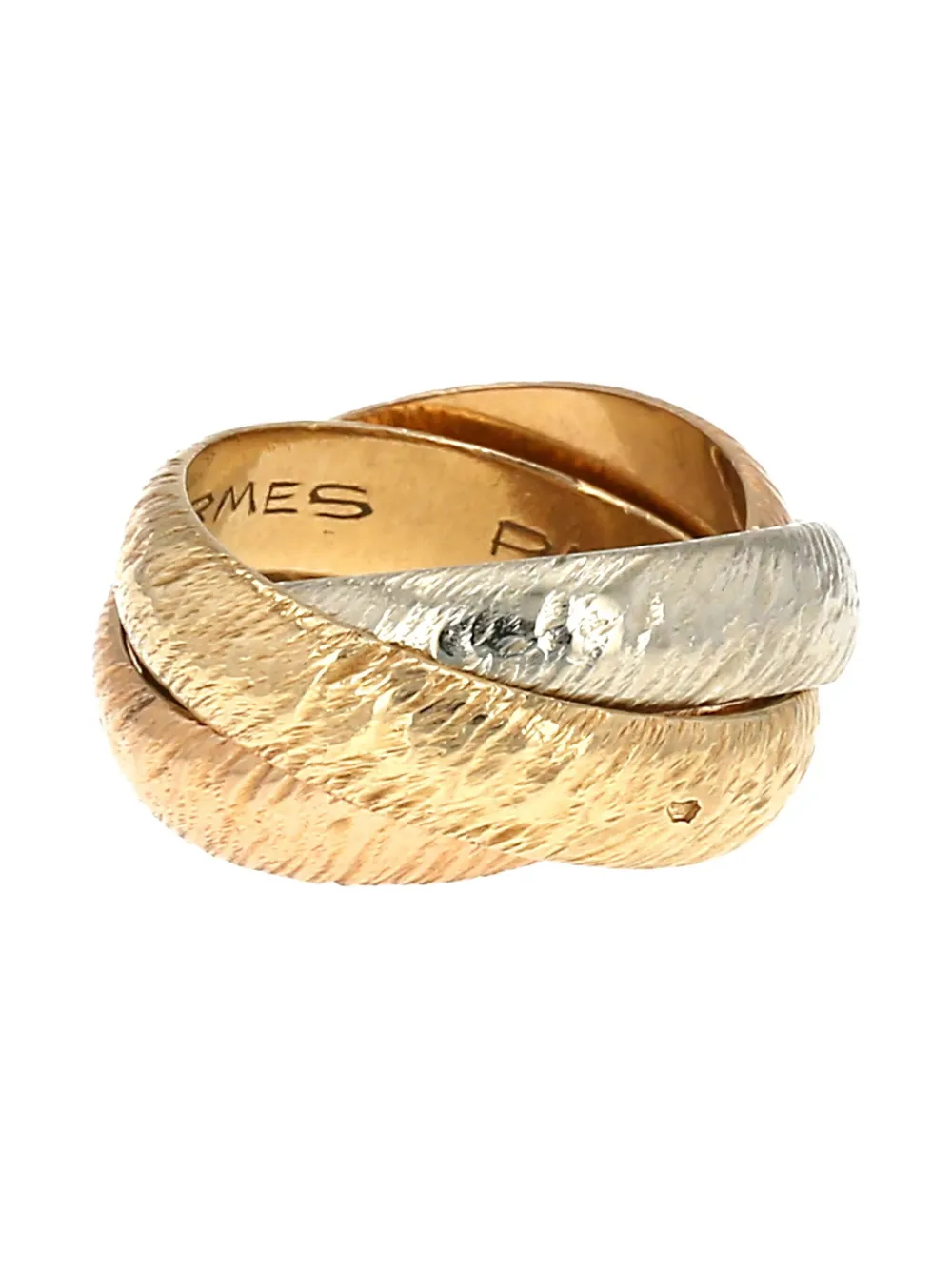 Pre-owned Hermes Gold Interlocking Ring