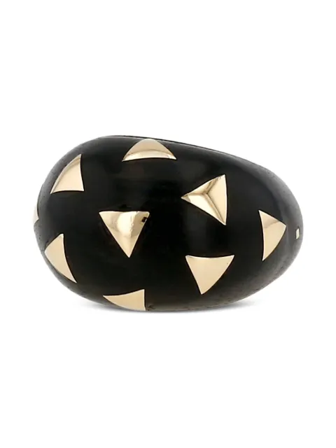 Van Cleef & Arpels 1970s yellow gold wood ring