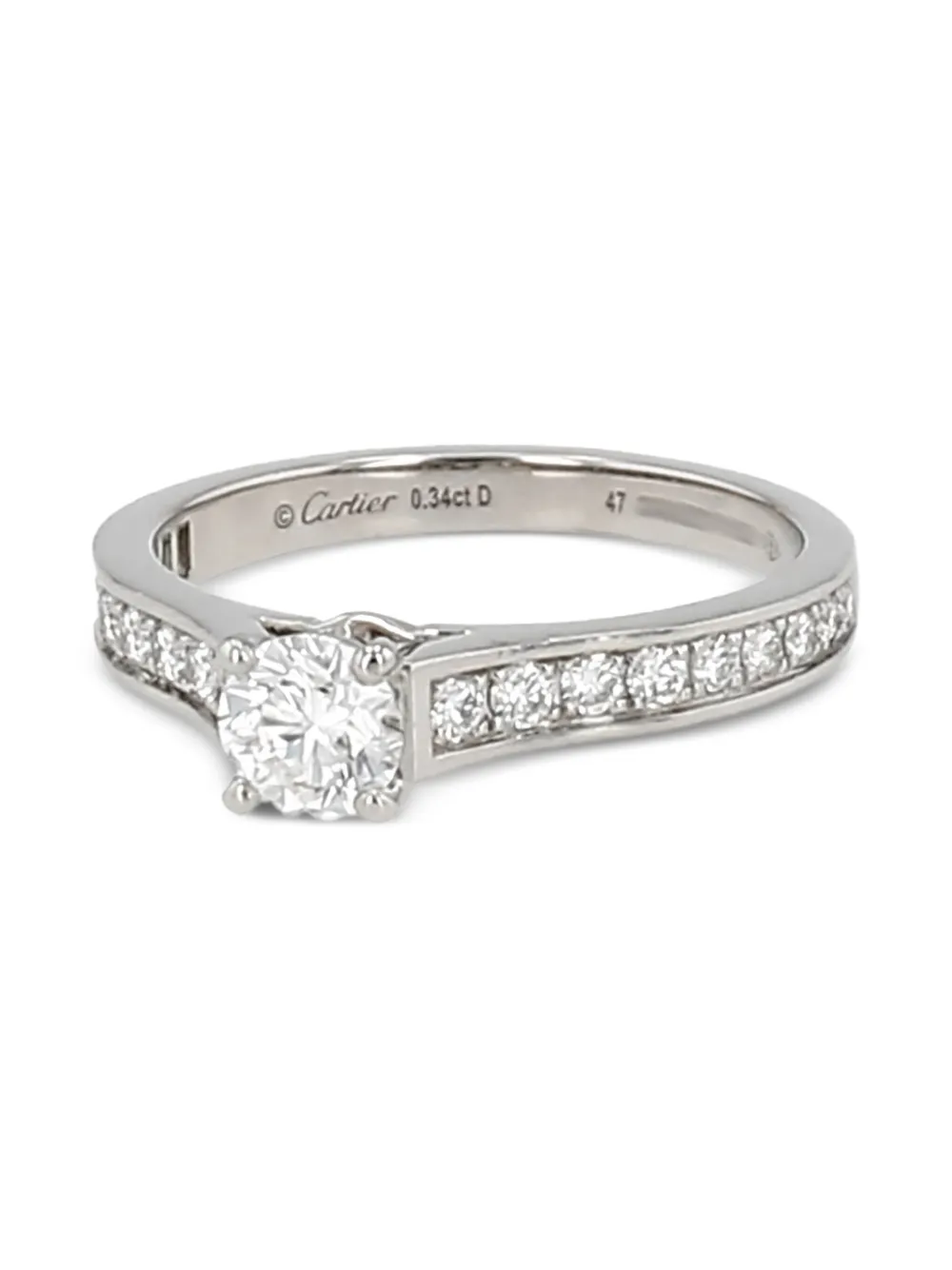 Cartier pre-owned platinum Solitaire 1895 diamond ring - Argento