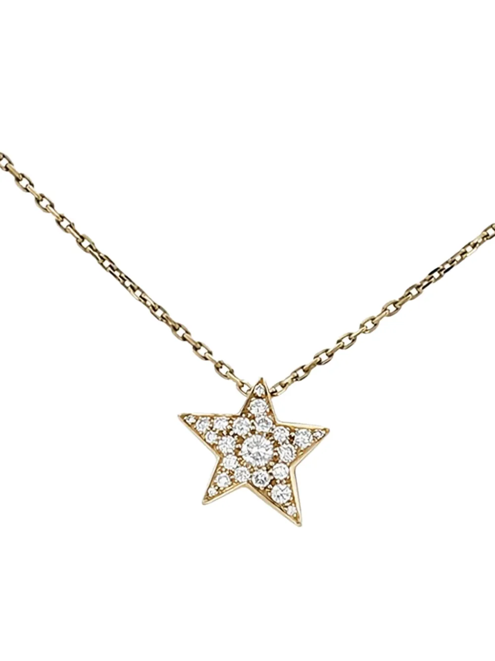 Pre-owned Chanel Comètes Necklace In Gold