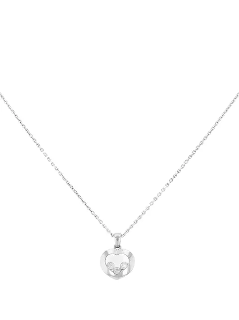 Chopard Pre-Owned 2010s white gold Happy Diamonds necklace