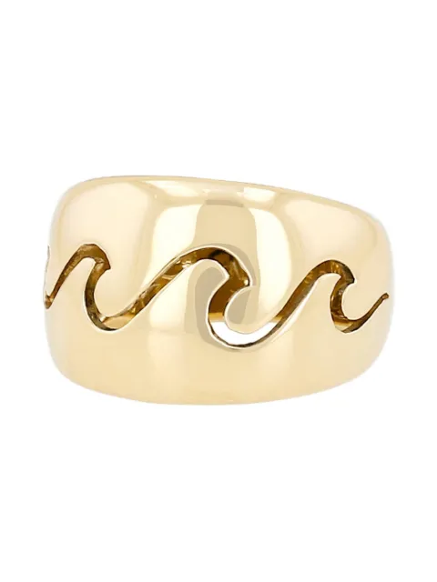 Van Cleef & Arpels anillo en oro amarillo con motivo ondulado