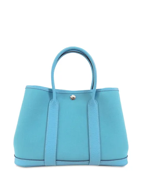 Hermès Pre-Owned 2018 Toile Officier and Negonda Garden Party Tote Bag 30cm