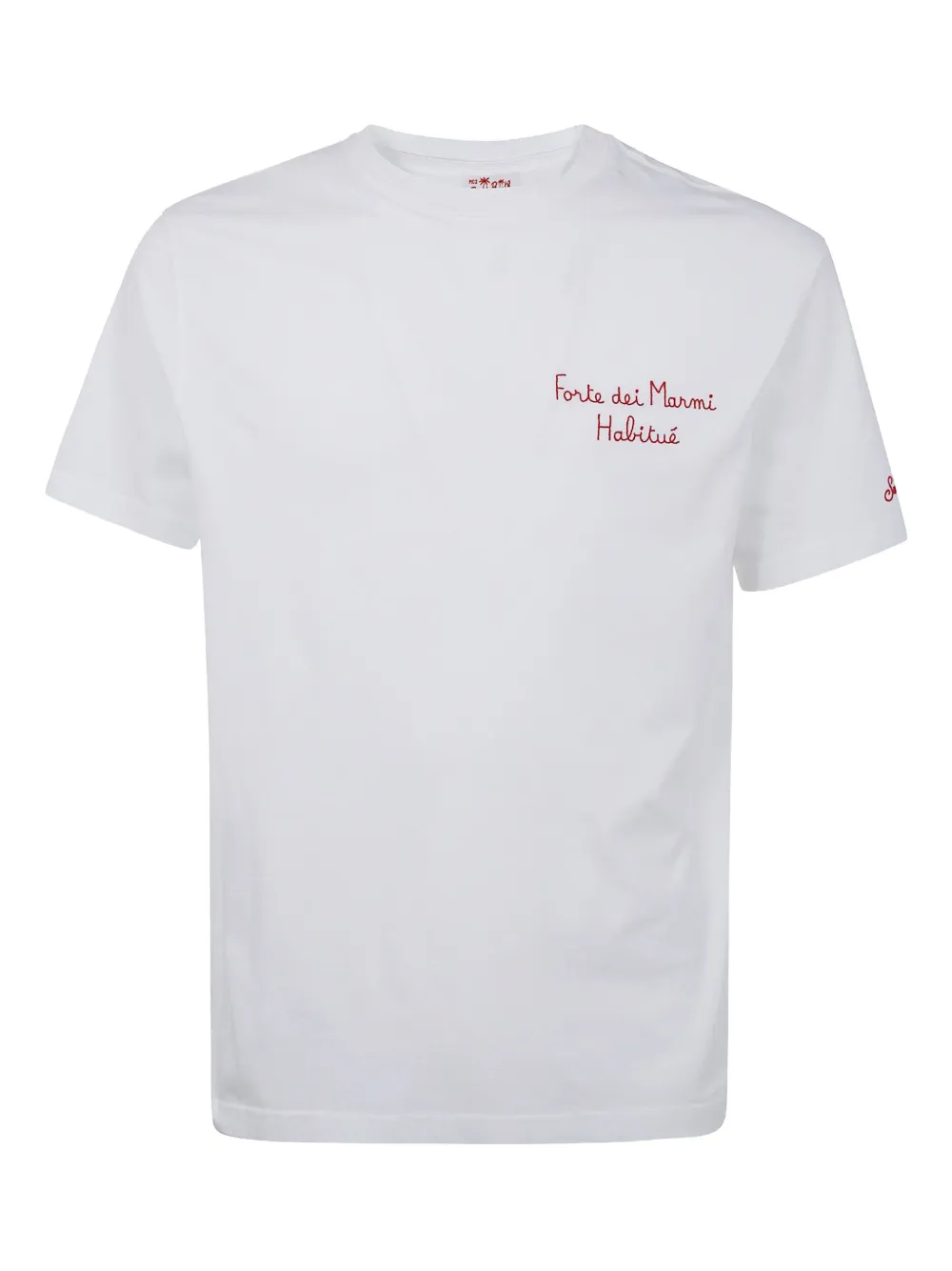 MC2 Saint Barth slogan-embroidered T-shirt Wit