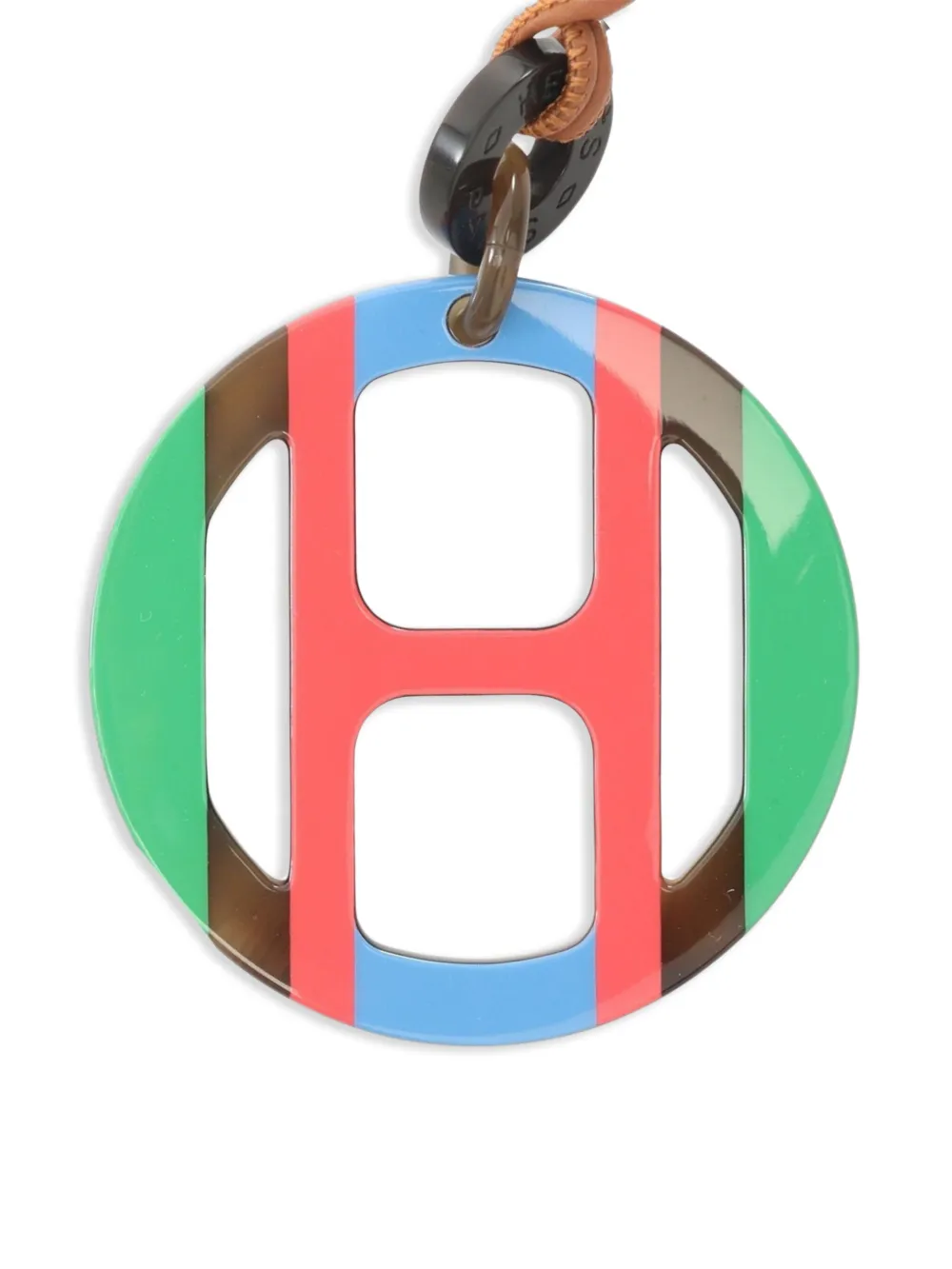 Hermès Pre-Owned 2010s H Equipe-charm necklace | Pink | Image 1