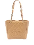 CHANEL Pre-Owned 2003-2004 matelassé caviar-leather tote bag - Neutrals