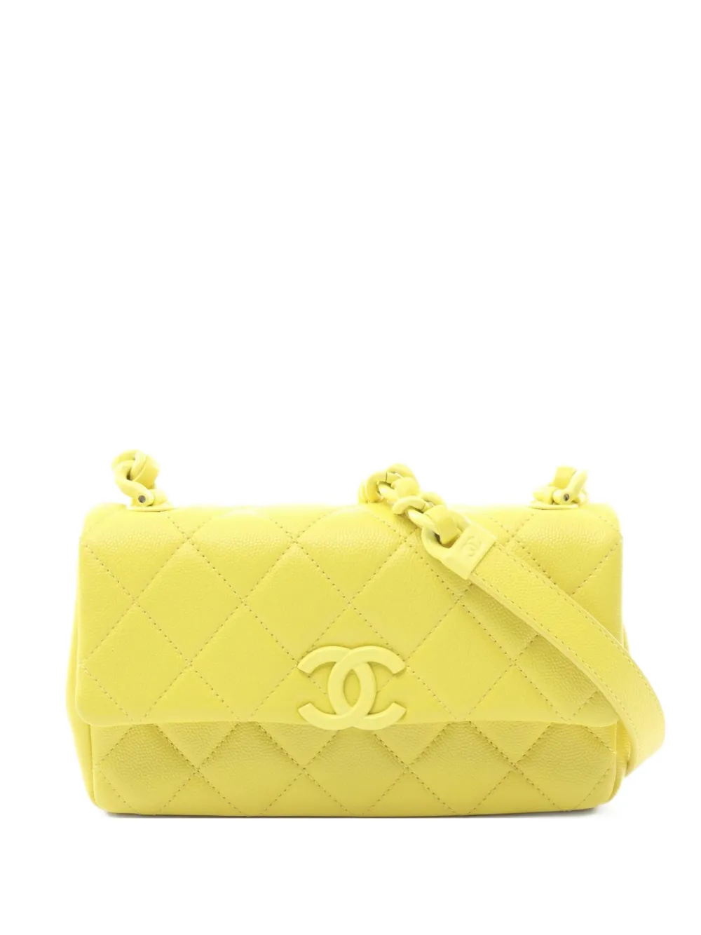 CHANEL Pre-Owned 2020-2021 My Everything フラップ ショルダーバッグ - イエロー CHANEL Pre-Owned 2020-2021 My Everything フラップ ショルダーバッグ - イエロー