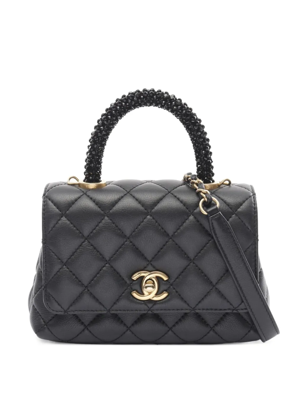 CHANEL Pre-Owned 2021 ココ ハンドル ハンドバッグ - ブラック CHANEL Pre-Owned 2021 ココ ハンドル ハンドバッグ - ブラック