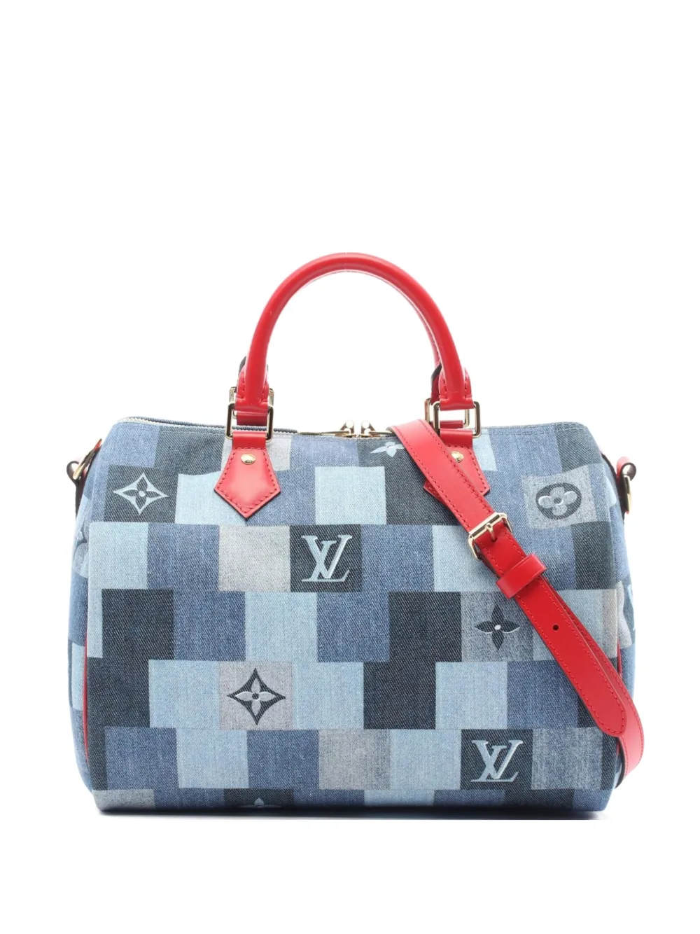 Louis Vuitton Pre-Owned 2019 スピーディ バンドリエール 30 ハンドバッグ - ブルー Louis Vuitton Pre-Owned 2019 スピーディ バンドリエール 30 ハンドバッグ - ブルー