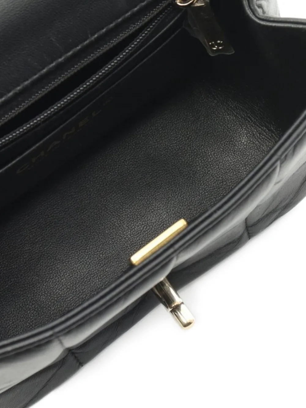 Pre-owned Chanel 2021 Mini Flap Shoulder Bag In Black