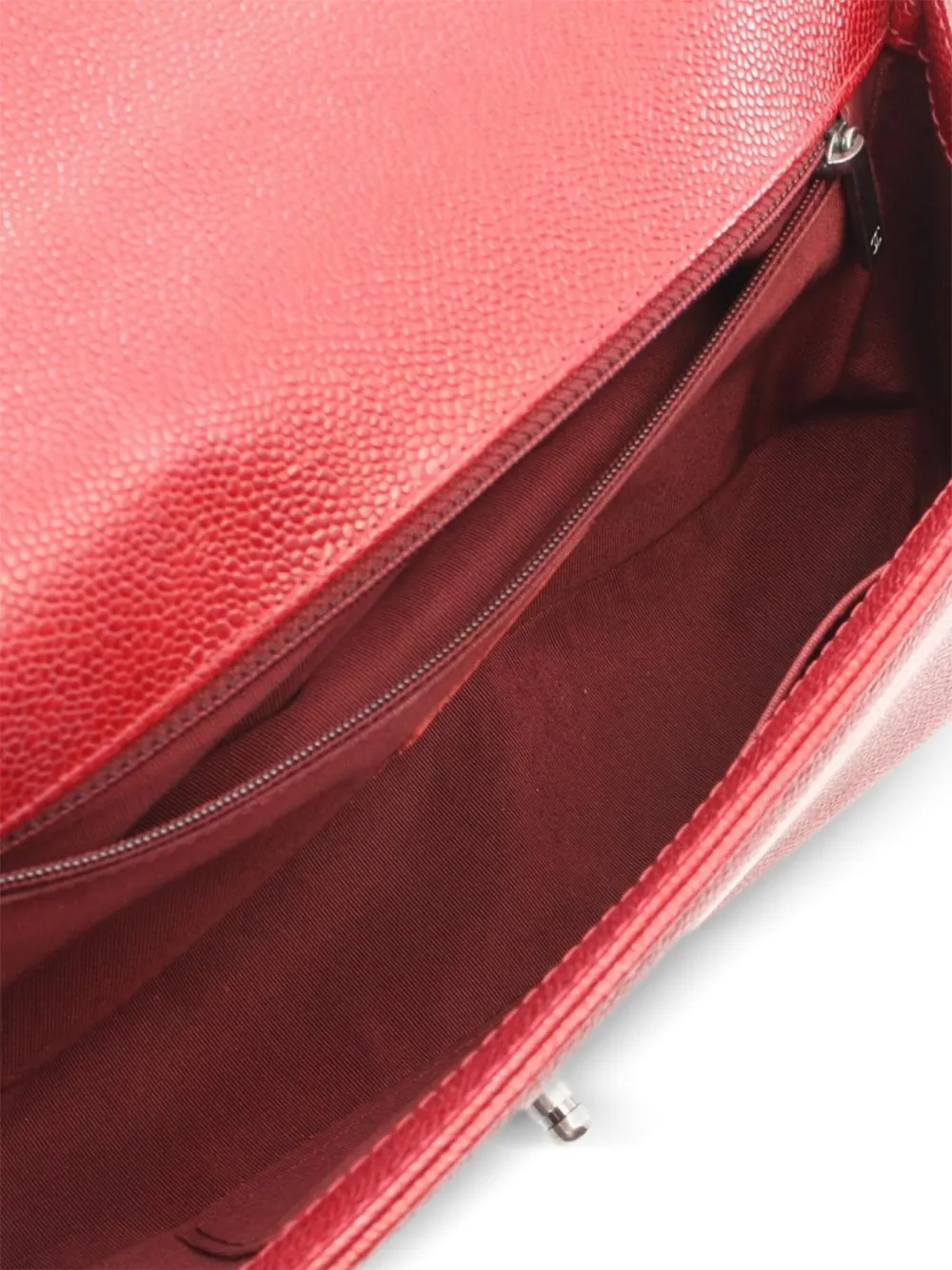 Pre-owned Chanel 2014 Boy Shoulder Bag In Red
