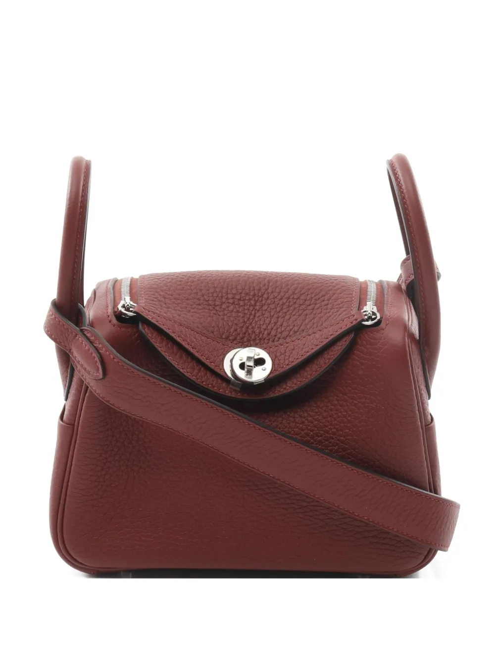 Hermès Pre-Owned 2024 リンディ ショルダーバッグ ミニ - レッド Hermès Pre-Owned 2024 リンディ ショルダーバッグ ミニ - レッド