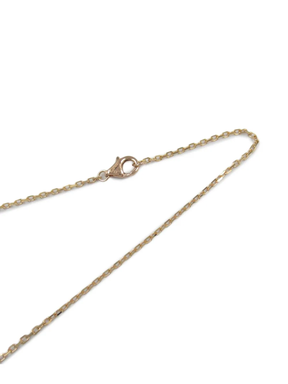 Pre-owned Cartier 2010s 18k Rose Gold C Heart Diamond Pendant Necklace