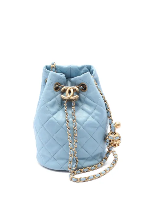 CHANEL Pre-Owned 2021s Interlocking CC-logo bucket bag 