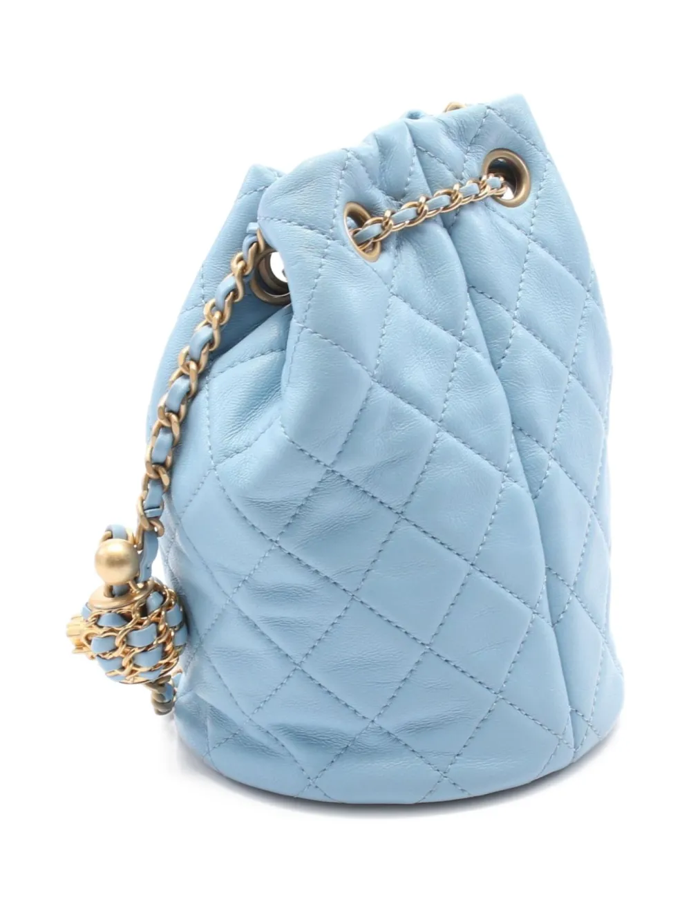 Pre-owned Chanel 2021s Interlocking Cc-logo Bucket Bag