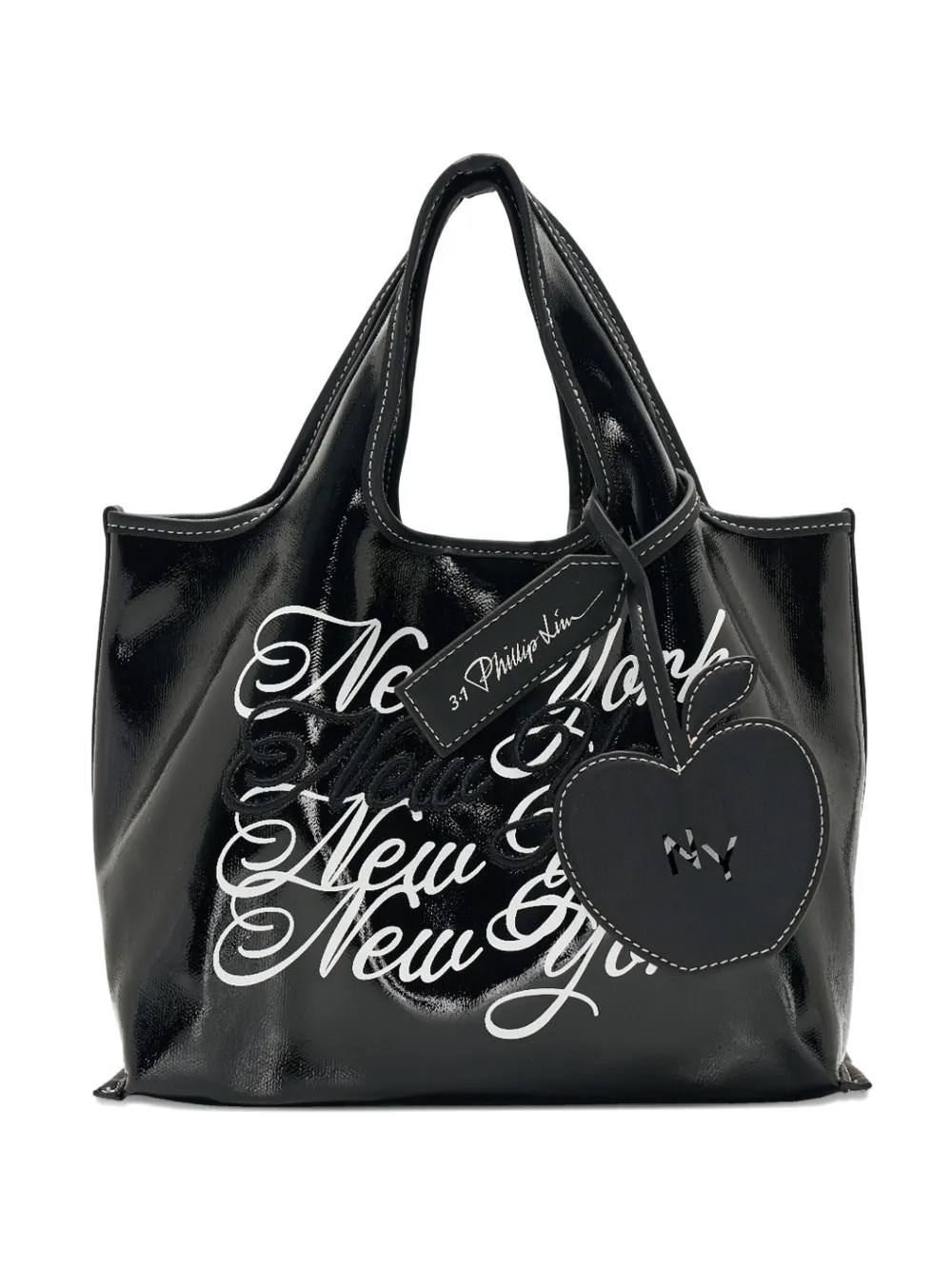 3.1 Phillip Lim Market Patent Leather Tote Bag In Black