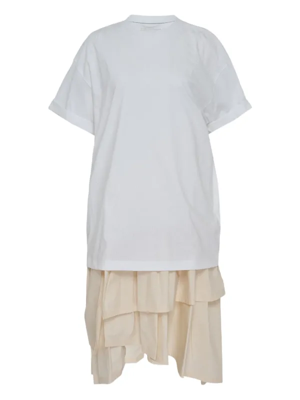 phillip lim t shirt dress 3.1 Phillip Lim Draped T-shirt Slip Combo Dress | Black