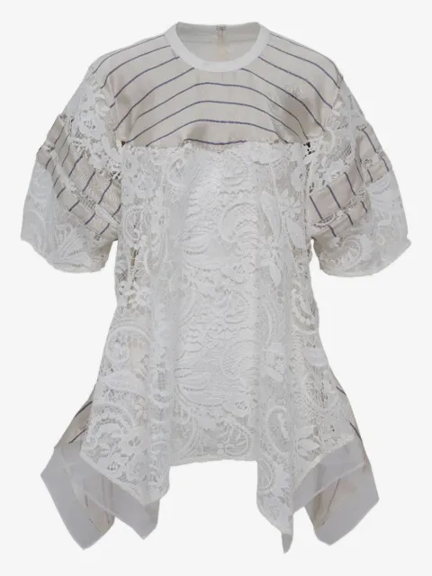 3.1 Phillip Lim striped lace-panel top