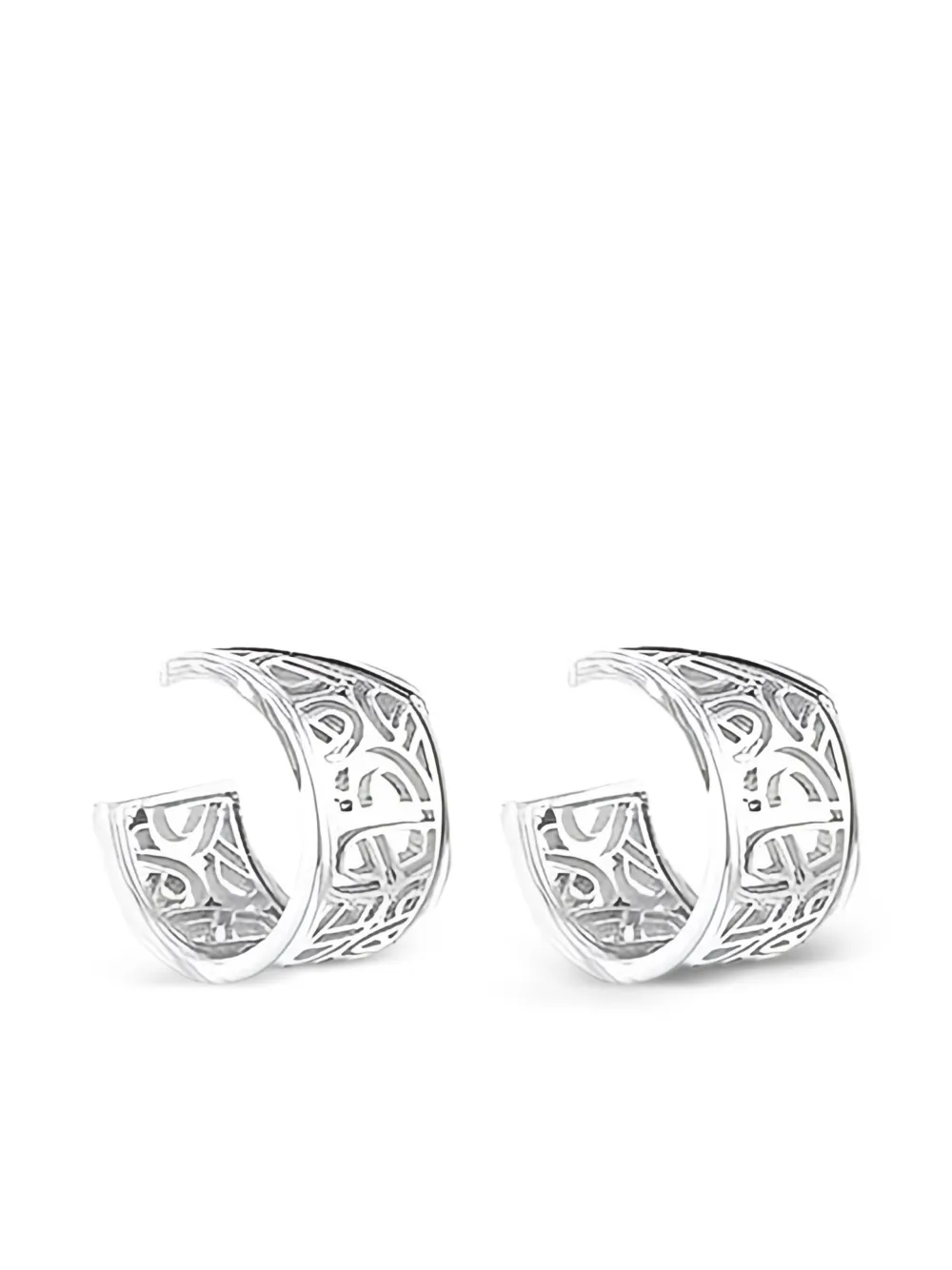 Poiray 2010s Fil ピアス ホワイトゴールド - シルバートーン Poiray 2010s Fil ピアス ホワイトゴールド - シルバートーン