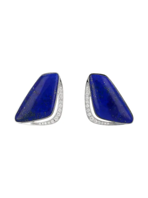 TASAKI aretes en oro blanco con lapislázuli y diamantes 2010