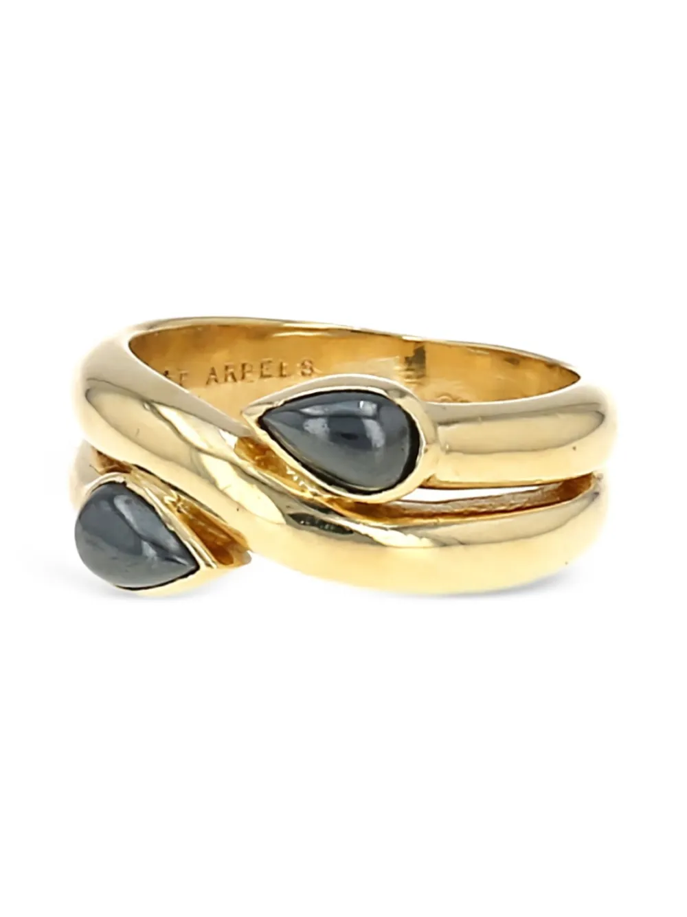 Van Cleef & Arpels Anello in oro giallo con ematite anni '80 | Image 5