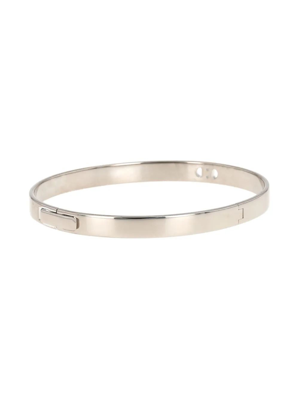Pre-owned Hermes White Gold H D'ancre Diamond Bracelet