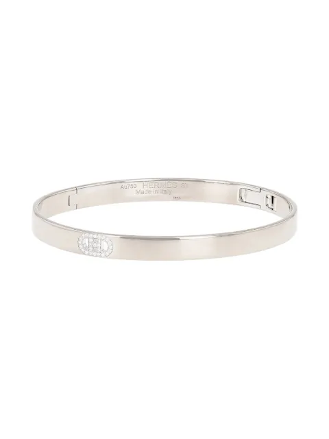Hermès Pre-Owned white gold H d'ancre diamond bracelet