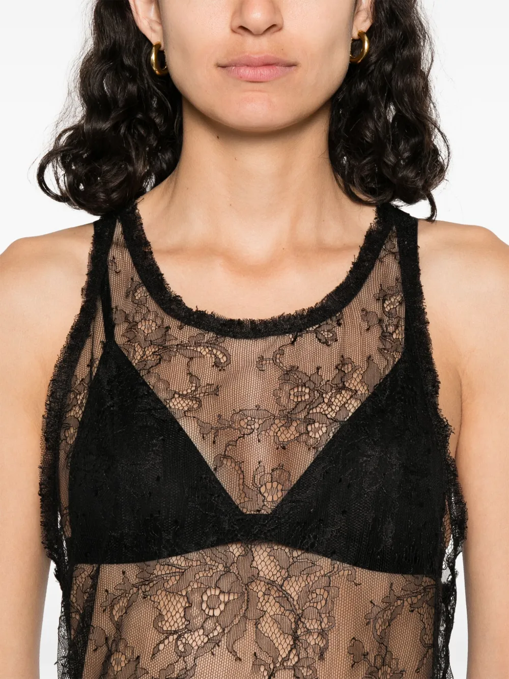 Shop N°21 Floral-lace Tank Top