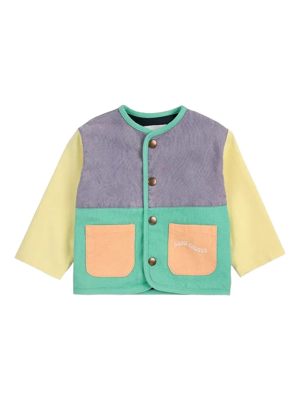 Bobo Choses colour-block jacket | Green | Image 1