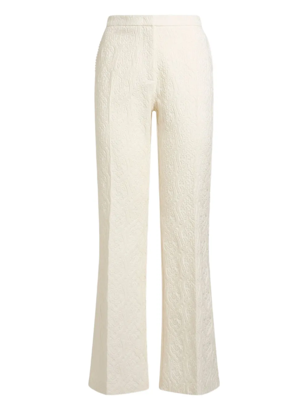 ETRO Flared broek met paisley-jacquard - Wit