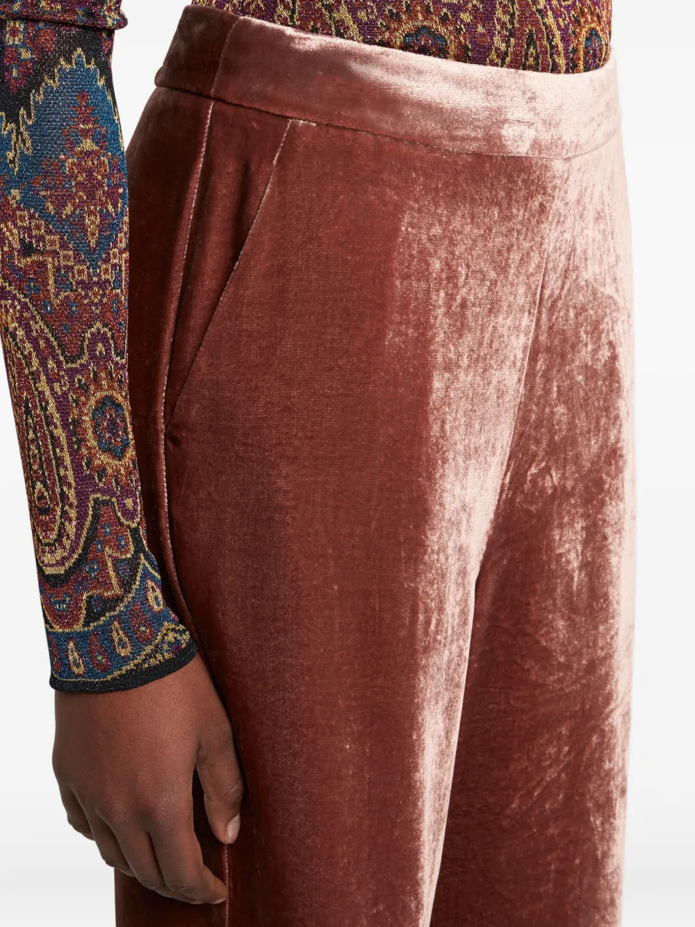 ETRO Fluwelen broek Roze