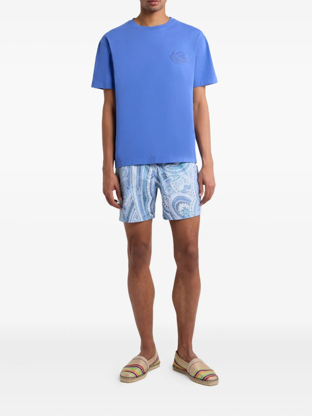 ETRO Zwembroek met bloemenprint Blauw