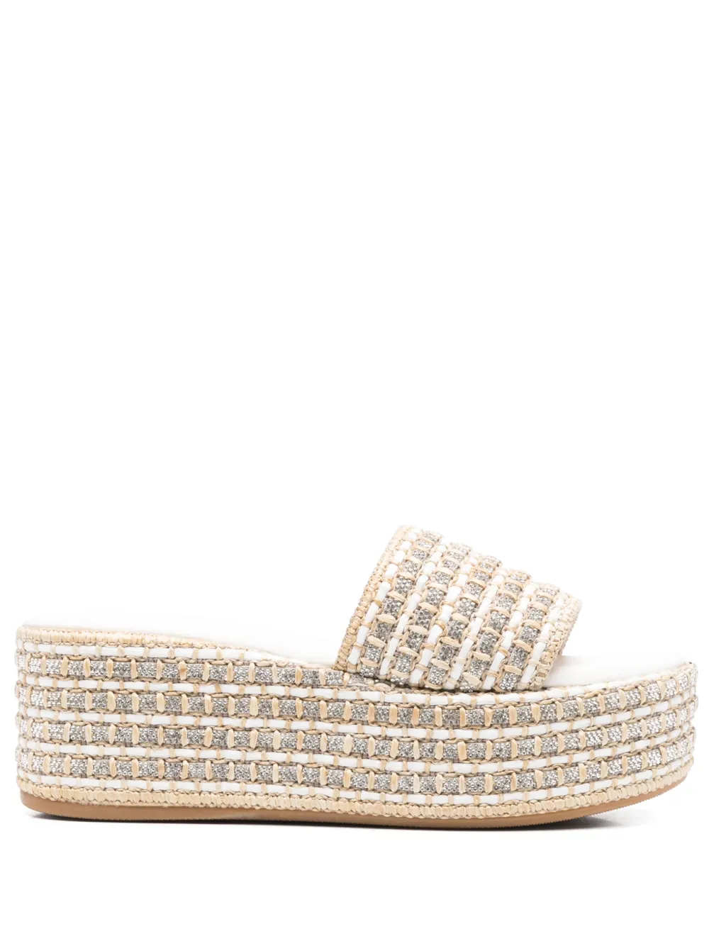 Casadei 60mm wedge-heel sandals Neutrals
