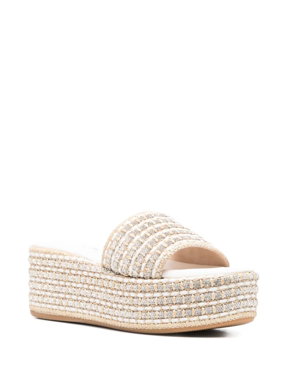 Casadei 60mm wedge-heel sandals Neutrals