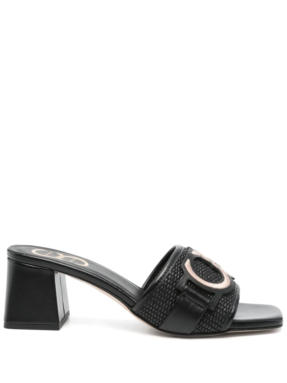 Casadei leather heeled sandals Black