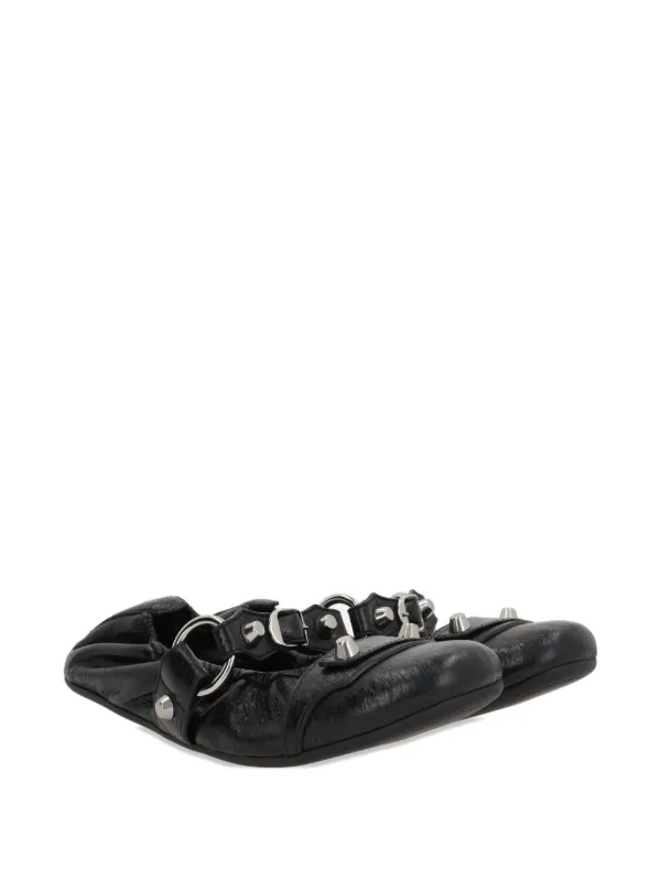 BALENCIAGA バレンシアガ レザーフラットシューズ スタッズ ブラック スタッズ BALENCIAGA(バレンシアガ) フラットシューズ