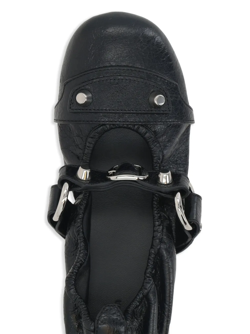 Balenciaga Leren ballerina's Zwart