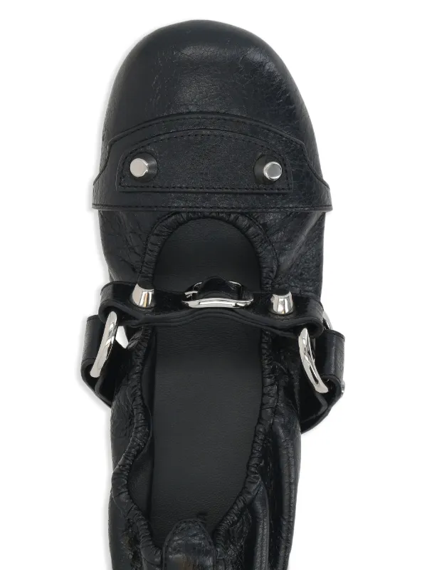 BALENCIAGA バレンシアガ レザーフラットシューズ スタッズ ブラック スタッズ BALENCIAGA(バレンシアガ) フラットシューズ
