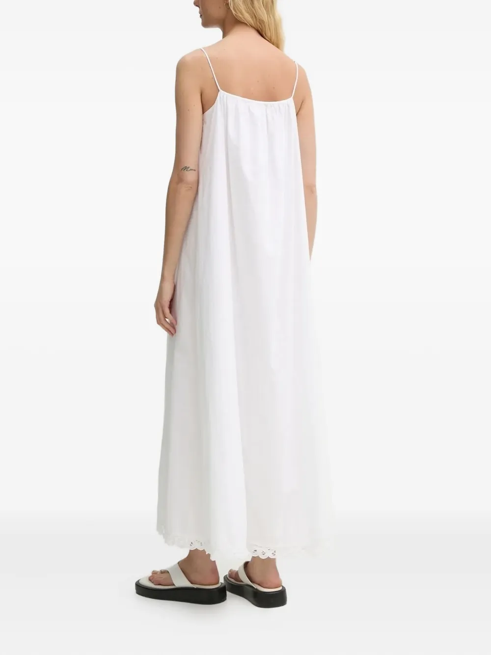 By Malene Birger Elizabeth maxi-jurk van biologisch katoen - Wit