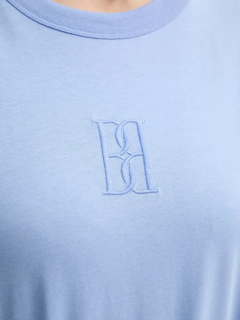 By Malene Birger T-shirt met borduurwerk Blauw