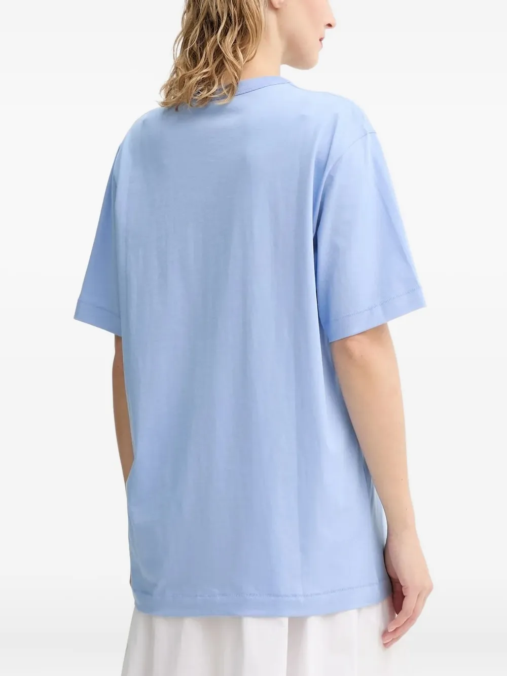 By Malene Birger T-shirt met borduurwerk Blauw