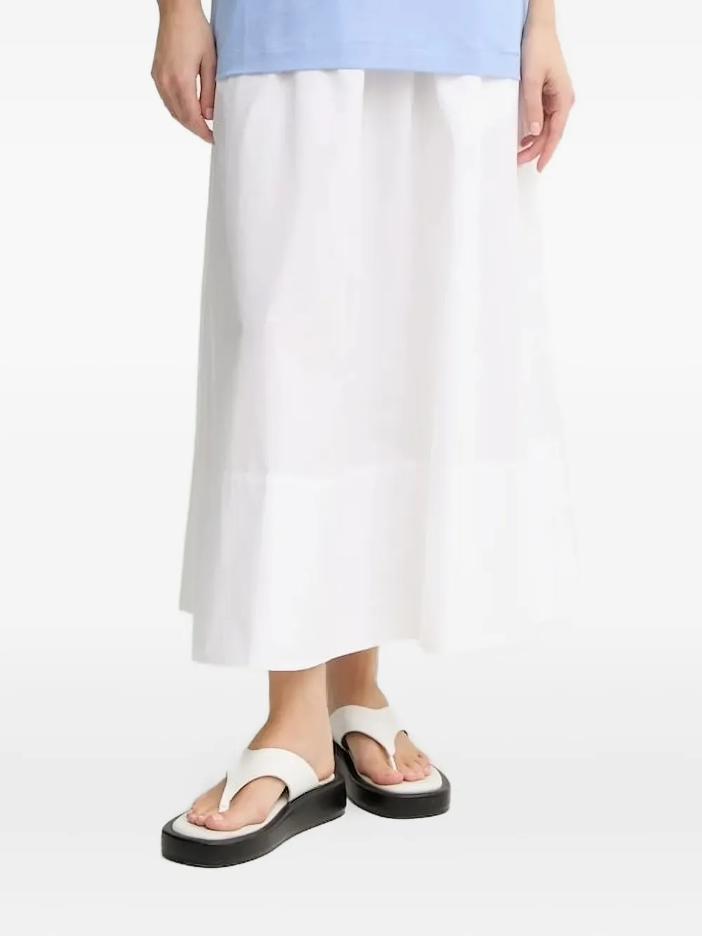 By Malene Birger Pheobes Elastic-waistband Midi Skirt In White
