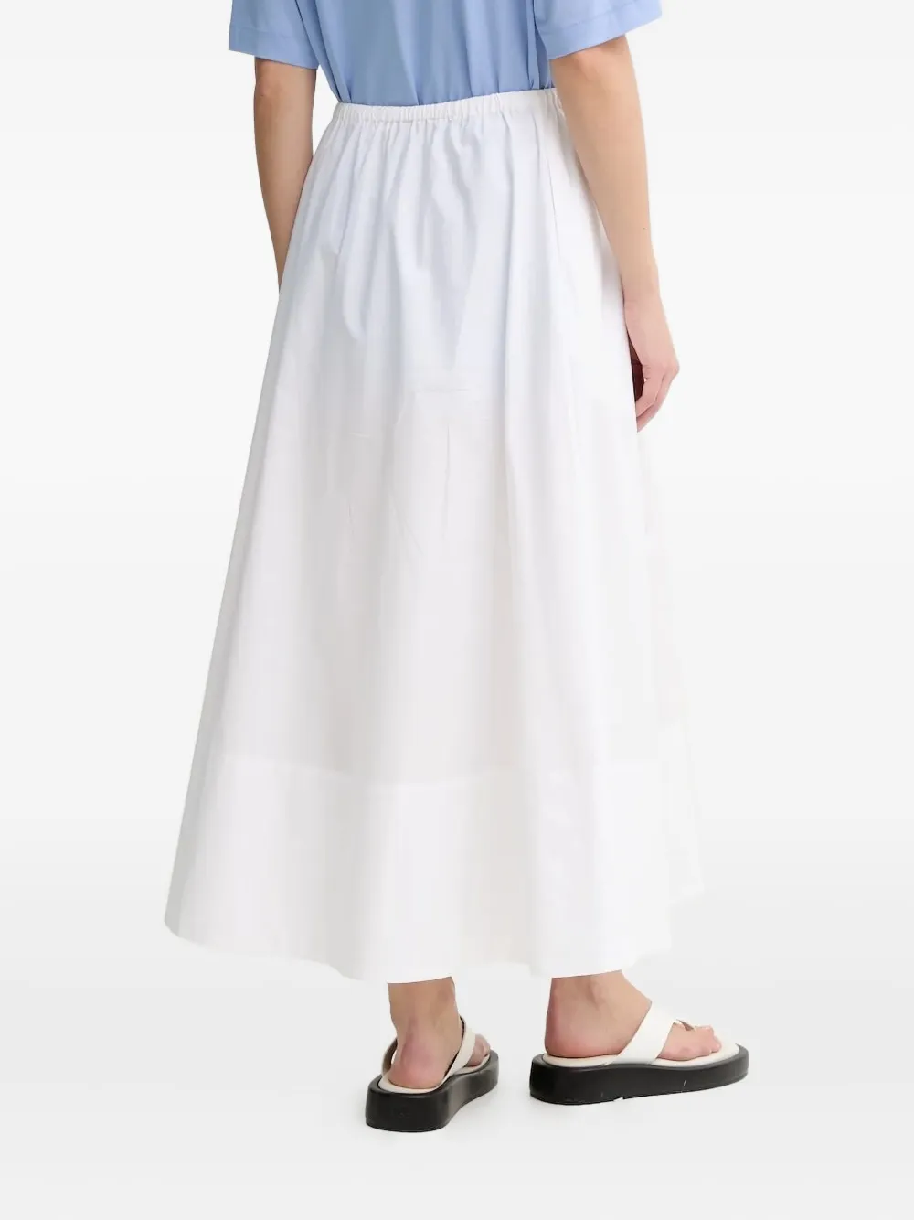 By Malene Birger Pheobes Elastic-waistband Midi Skirt In White