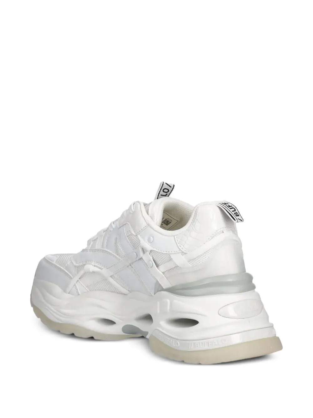 Buffalo Triplet Hollow chunky-sole lace-up sneakers White