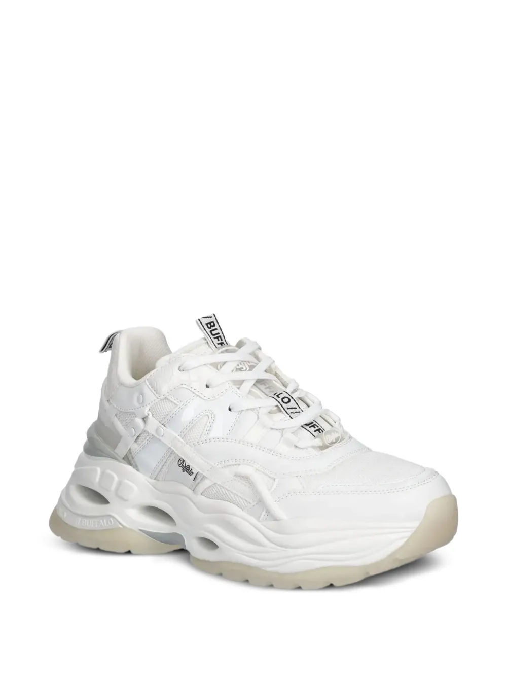 Buffalo Triplet Hollow chunky-sole lace-up sneakers White