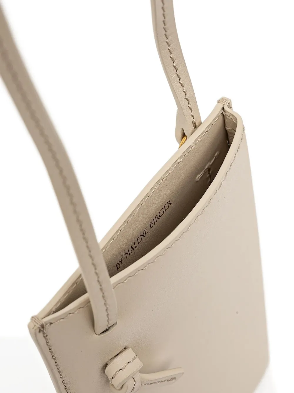 By Malene Birger Leren pasjeshouder Beige