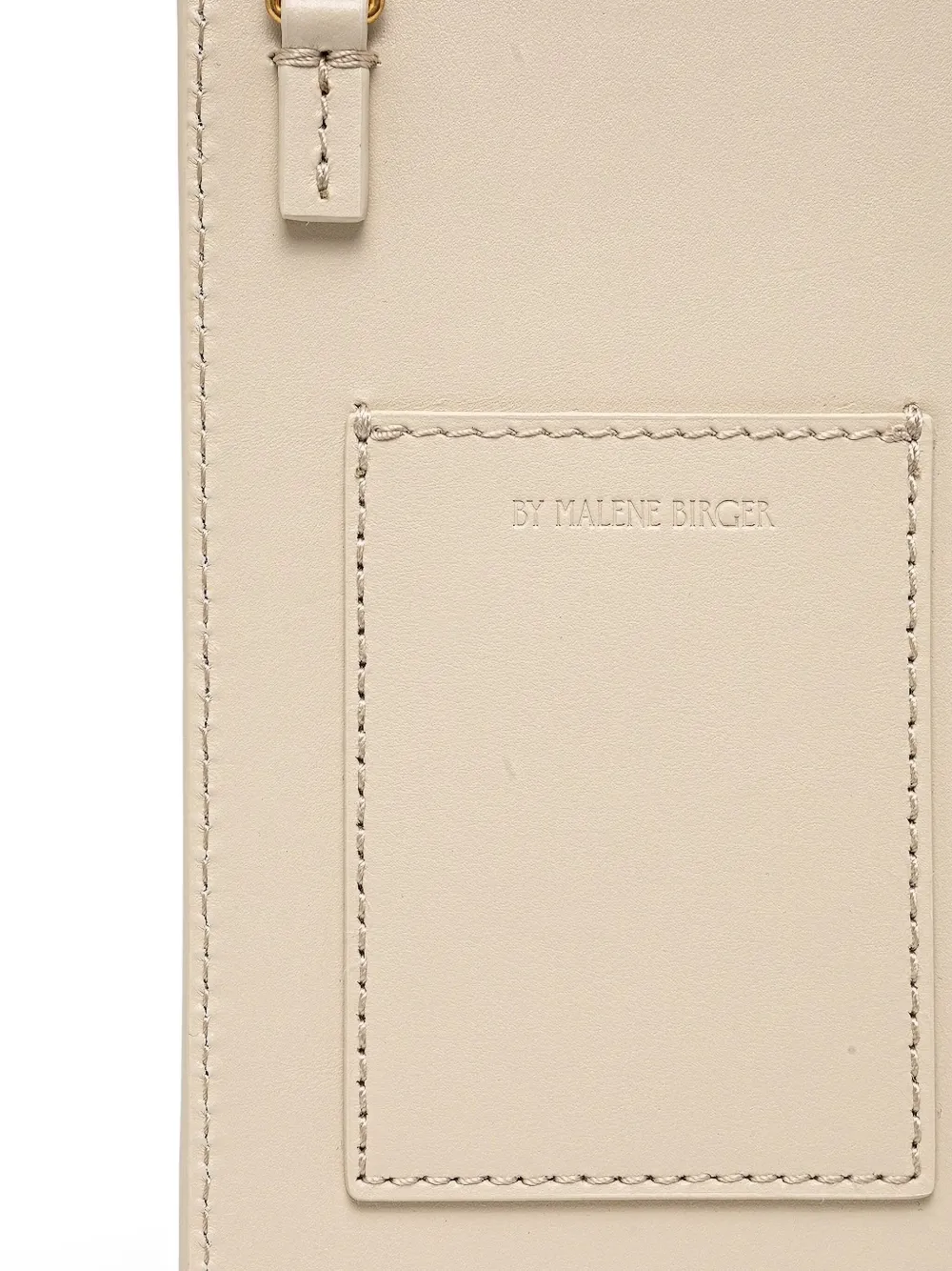By Malene Birger Leren pasjeshouder Beige