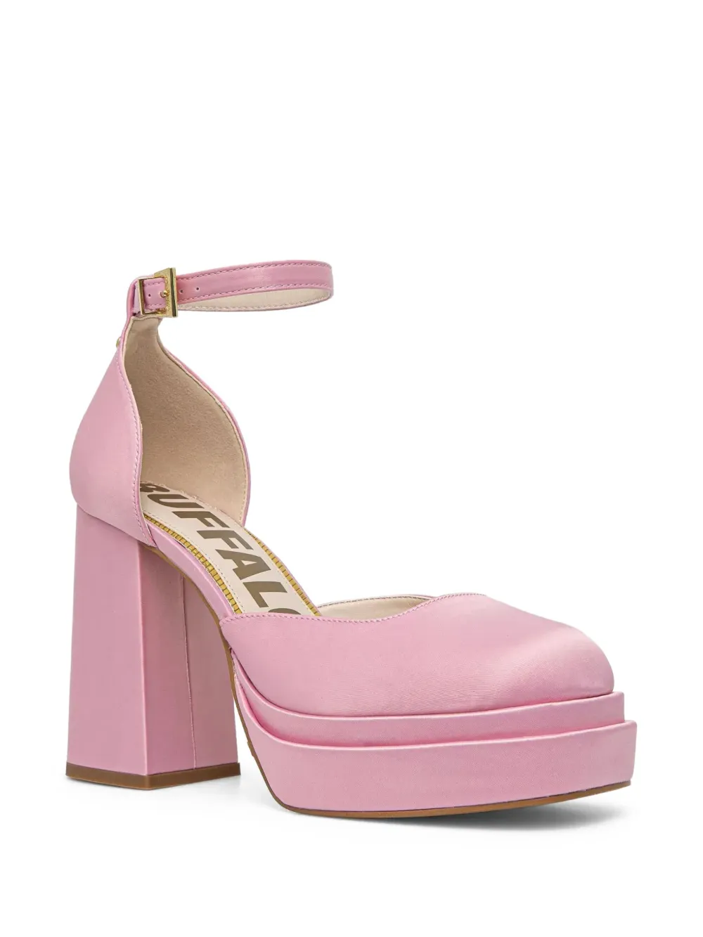Buffalo May Dorsay Block-heel Platform Pumps In Pink