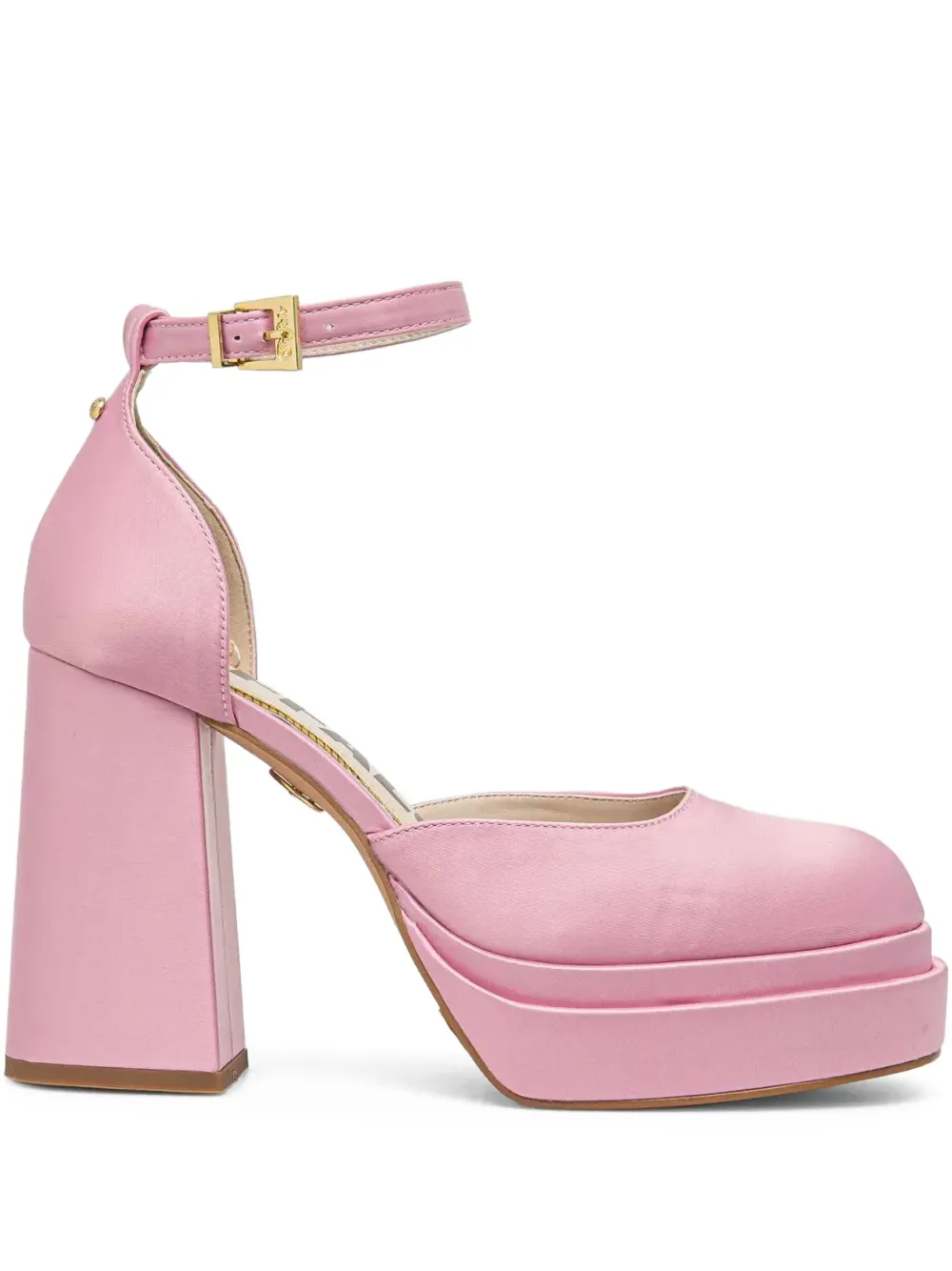 Buffalo May Dorsay Block-heel Platform Pumps In Pink